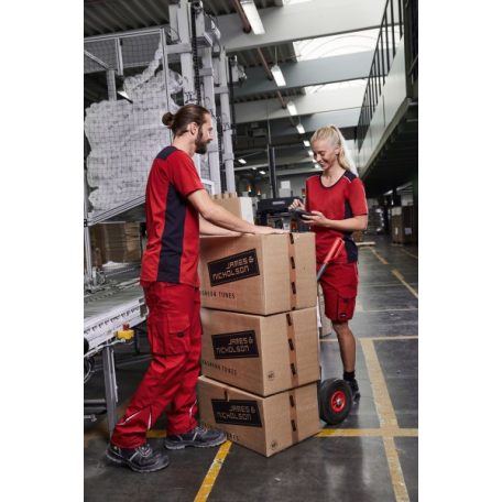 James & Nicholson COLORSTYLE DARKGREEN technikai kétszínű póló - munkaruha