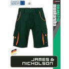 James & Nicholson COLORSTYLE DARKGREEN technikai pamutgazdag rövidnadrág - munkaruha