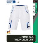 James & Nicholson COLORSTYLE WHITE technikai pamutgazdag deréknadrág - munkaruha