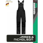 James & Nicholson SOLID BLACK technikai kopásálló kantárosnadrág - munkaruha