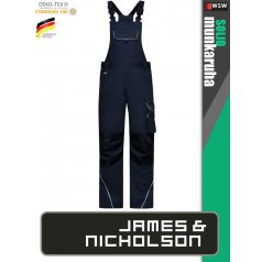   James & Nicholson SOLID NAVY technikai kopásálló kantárosnadrág - munkaruha