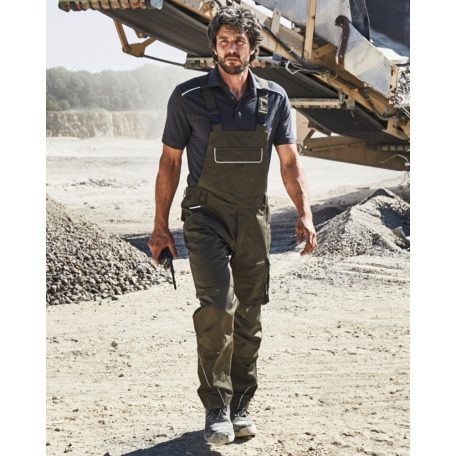 James & Nicholson SOLID NAVY technikai kopásálló kantárosnadrág - munkaruha