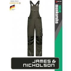   James & Nicholson SOLID OLIVE technikai kopásálló kantárosnadrág - munkaruha