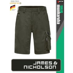   James & Nicholson SOLID OLIVE technikai kopásálló rövidnadrág - munkaruha