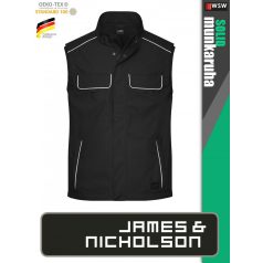   James & Nicholson SOLID BLACK technikai softshell mellény - munkaruha