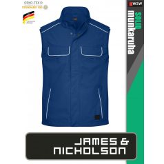   James & Nicholson SOLID DARKROYAL technikai softshell mellény - munkaruha