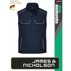   James & Nicholson SOLID NAVY technikai softshell mellény - munkaruha