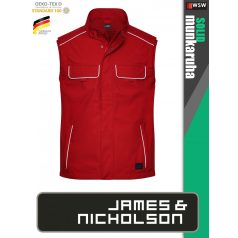   James & Nicholson SOLID RED technikai softshell mellény - munkaruha