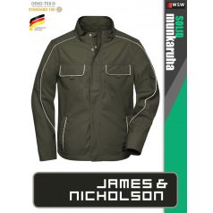  James & Nicholson SOLID OLIVE technikai softshell kabát - munkaruha