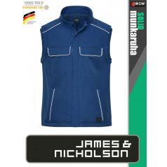   James & Nicholson SOLID DARKROYAL technikai átmeneti softshell mellény - munkaruha
