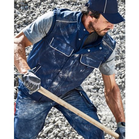 James & Nicholson SOLID DARKROYAL technikai átmeneti softshell mellény - munkaruha