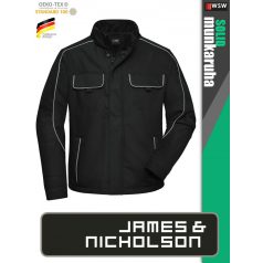   James & Nicholson SOLID BLACK technikai átmeneti softshell kabát - munkaruha
