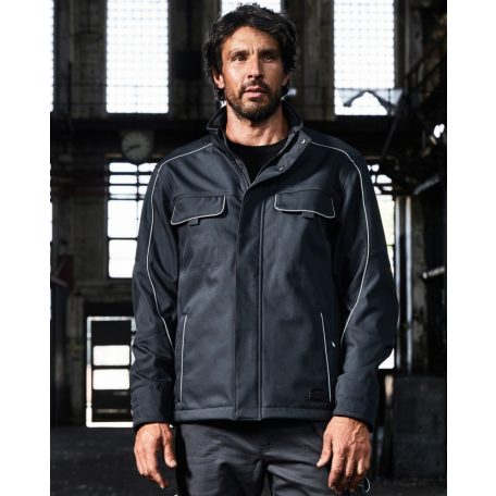 James & Nicholson SOLID CARBON technikai átmeneti softshell kabát - munkaruha