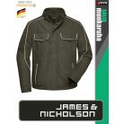 James & Nicholson SOLID OLIVE technikai átmeneti softshell kabát - munkaruha