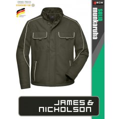   James & Nicholson SOLID OLIVE technikai átmeneti softshell kabát - munkaruha