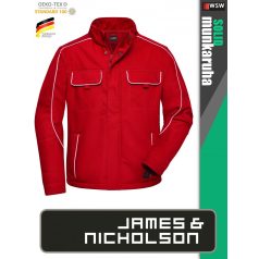   James & Nicholson SOLID RED technikai átmeneti softshell kabát - munkaruha