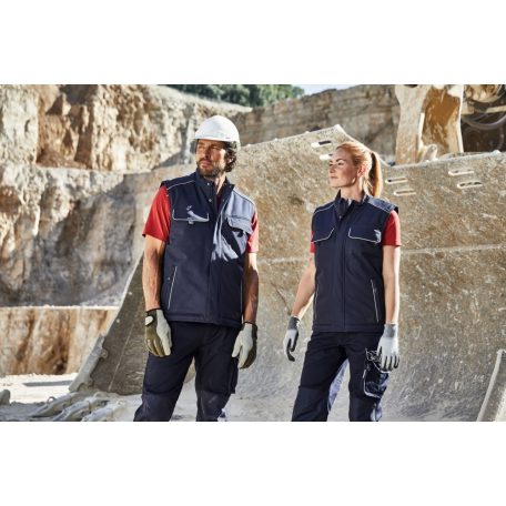 James & Nicholson SOLID DARKROYAL technikai hőtükrös bélelt softshell mellény - munkaruha