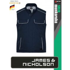   James & Nicholson SOLID NAVY technikai hőtükrös bélelt softshell mellény - munkaruha