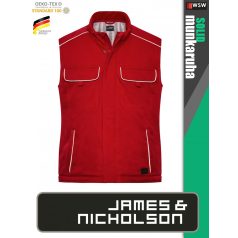   James & Nicholson SOLID RED technikai hőtükrös bélelt softshell mellény - munkaruha