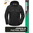 James & Nicholson SOLID BLACK technikai hőtükrös bélelt softshell kabát - munkaruha