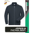 James & Nicholson SOLID CARBON technikai zippzáras pamutgazdag pulóver - munkaruha