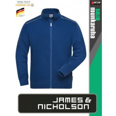  James & Nicholson SOLID DARKROYAL technikai zippzáras pamutgazdag pulóver - munkaruha