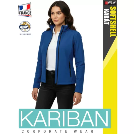 Kariban SOFTSHELL DARKROYAL női technikai softshell kabát - munkaruha