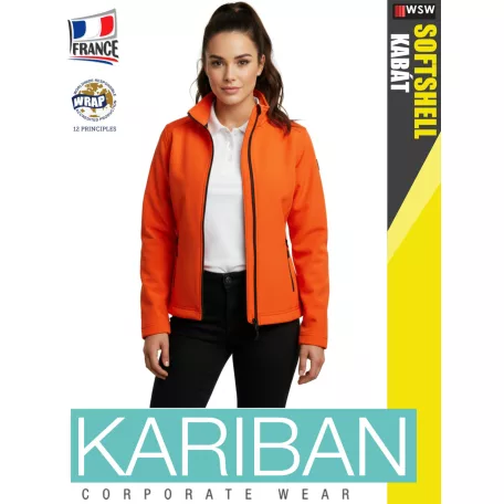 Kariban SOFTSHELL FLUOORNAGE női technikai softshell kabát - munkaruha