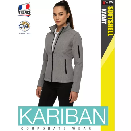 Kariban SOFTSHELL MARLGREY női technikai softshell kabát - munkaruha