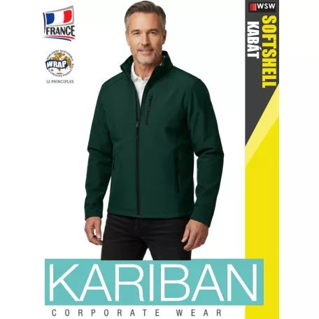 Kariban SOFTSHELL BOTTLE férfi technikai kabát - munkaruha