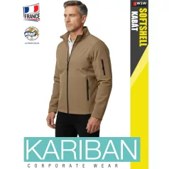 Kariban SOFTSHELL CAMEL férfi technikai kabát - munkaruha