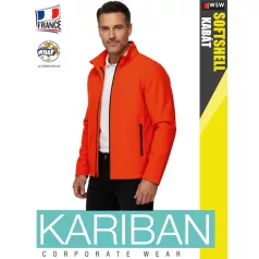 Kariban SOFTSHELL ORANGE férfi technikai kabát - munkaruha