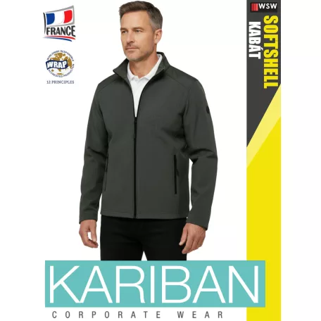 Kariban SOFTSHELL MARLGREEN férfi technikai kabát - munkaruha