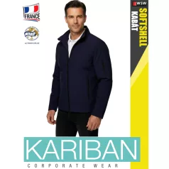 Kariban SOFTSHELL NAVY férfi technikai kabát - munkaruha