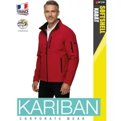 Kariban SOFTSHELL RED férfi technikai kabát - munkaruha