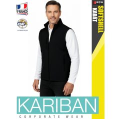   Kariban SOFTSHELL BLACK férfi technikai softshell mellény - munkaruha