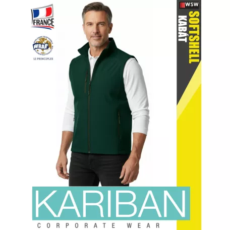 Kariban SOFTSHELL BOTTLE férfi technikai softshell mellény - munkaruha