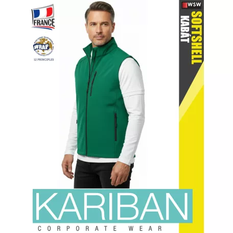 Kariban SOFTSHELL KELLY férfi technikai softshell mellény - munkaruha