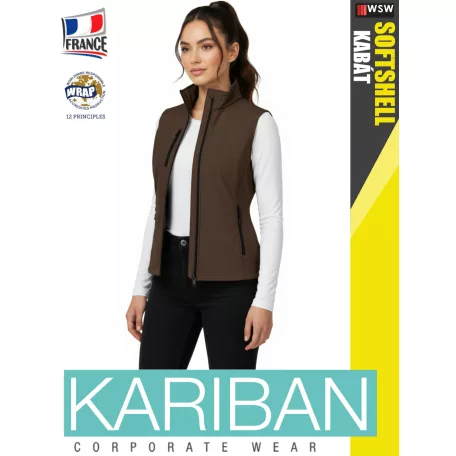 Kariban SOFTSHELL CHOCOLATE női softshell mellény - munkaruha