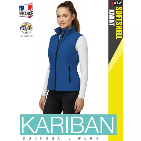 Kariban SOFTSHELL DARKROYAL női softshell mellény - munkaruha
