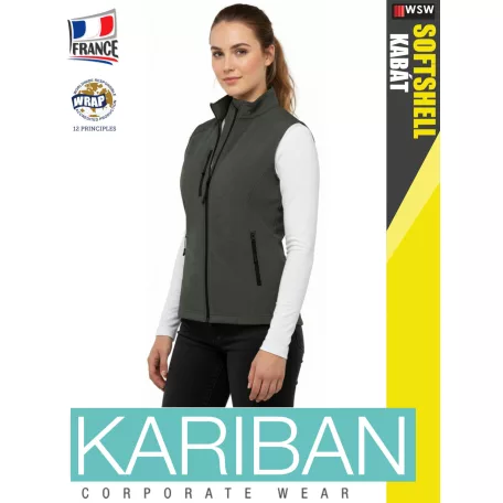 Kariban SOFTSHELL MARLGREEN női softshell mellény - munkaruha