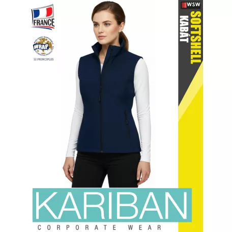 Kariban SOFTSHELL NAVY női softshell mellény - munkaruha