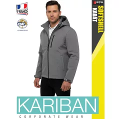   Kariban SOFTSHELL MARLGREY férfi kapucnis softshell kabát - munkaruha