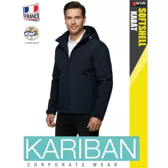   Kariban SOFTSHELL NAVY férfi kapucnis softshell kabát - munkaruha