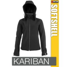   Kariban Softshell Hooded kapucnis női kabát - polár belső
