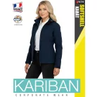 Kariban SOFTSHELL NAVY kapucnis női kabát - munkaruha