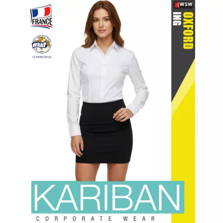 Kariban OXFORD WHITE női hosszúujjú ing - blúz