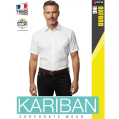 Kariban OXFORD WHITE férfi rövidujjú ing - munkaruha