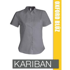 Kariban Oxford női rövidujjú ing - blúz