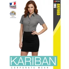 Kariban OXFORD SILVER női rövidujjú ing - blúz